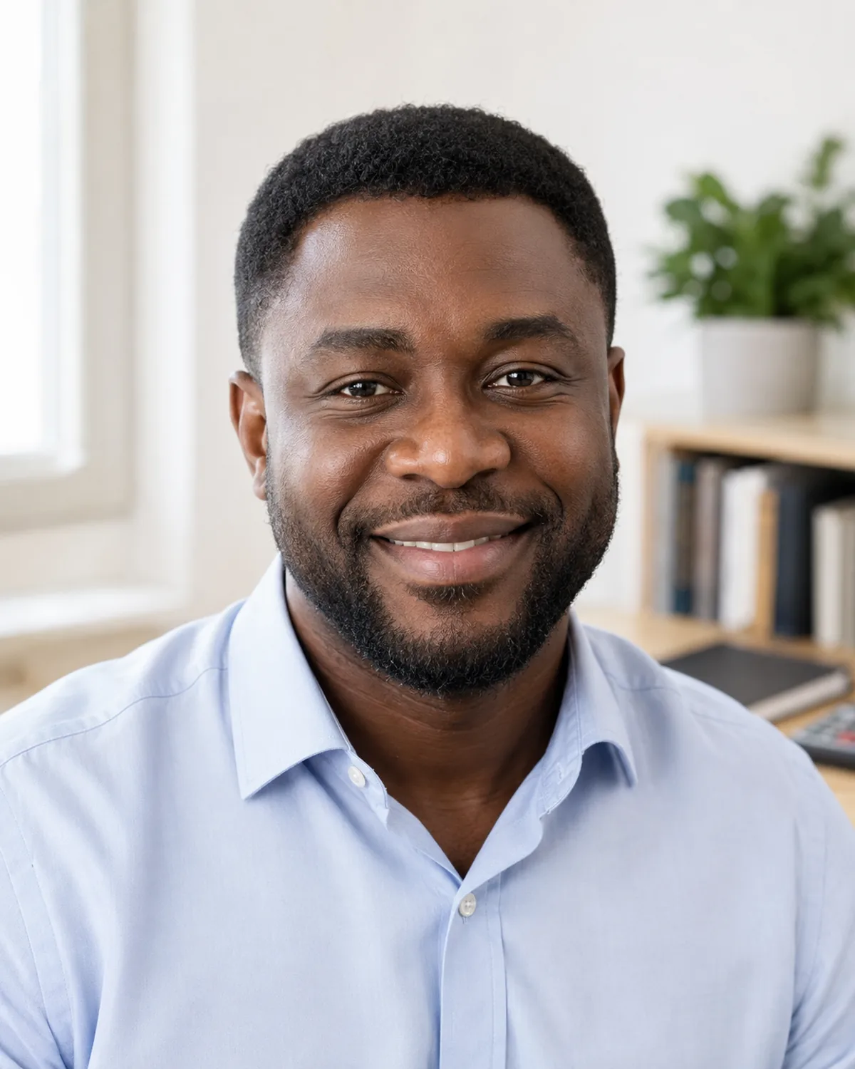 Portrait of Samuel Osei, AI accounting tutor from Calgary, Alberta